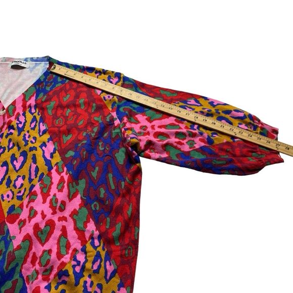 Rebdolls Women’s Logan Knit Multi Color Leopard Print Button Front Cardigan 5X - Picture 7 of 9